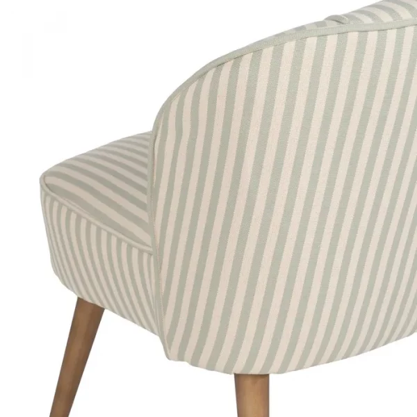SILLÓN RAYAS VERDE MADERA DE CAUCHO 54 X 64 X 73 CM - Imagen 10