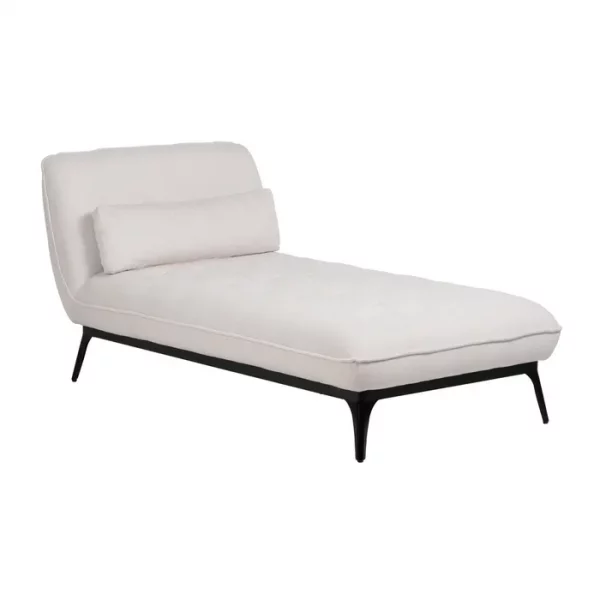 CHAISE-LOUNGER CREMA TEJIDO-METAL 168 X 90 X 82 CM - Imagen 3