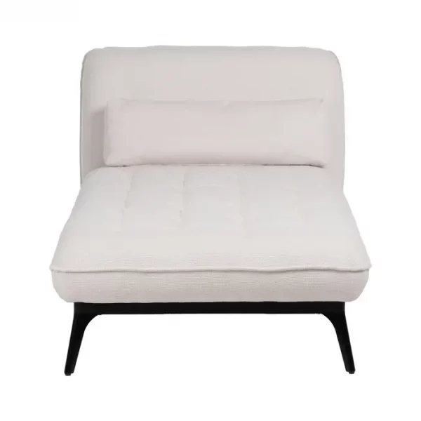 CHAISE-LOUNGER CREMA TEJIDO-METAL 168 X 90 X 82 CM - Imagen 4