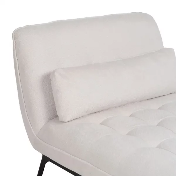 CHAISE-LOUNGER CREMA TEJIDO-METAL 168 X 90 X 82 CM - Imagen 6