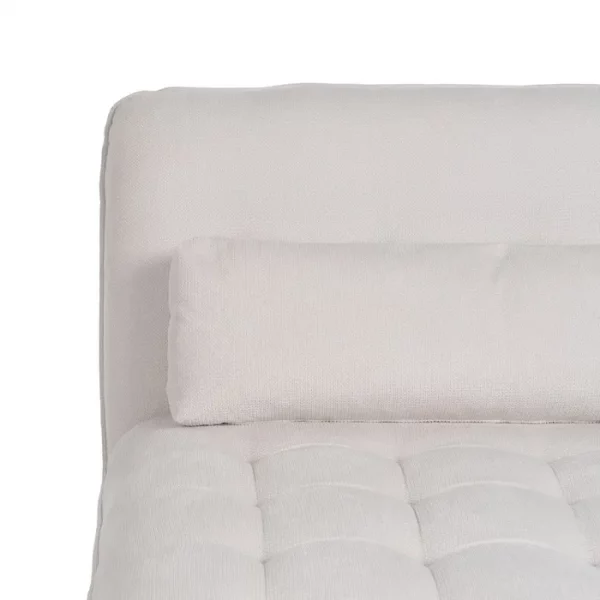 CHAISE-LOUNGER CREMA TEJIDO-METAL 168 X 90 X 82 CM - Imagen 7