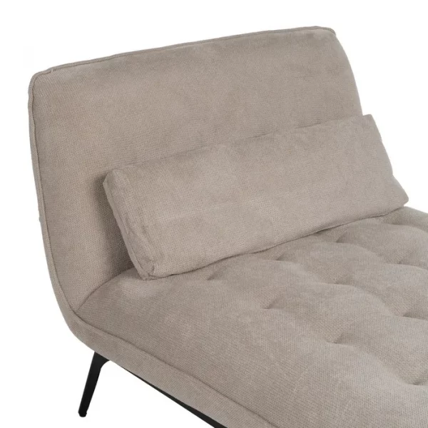CHAISE-LOUNGER TAUPE TEJIDO-METAL 168 X 90 X 82 CM - Imagen 6