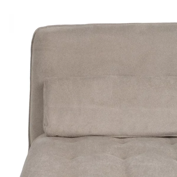 CHAISE-LOUNGER TAUPE TEJIDO-METAL 168 X 90 X 82 CM - Imagen 7