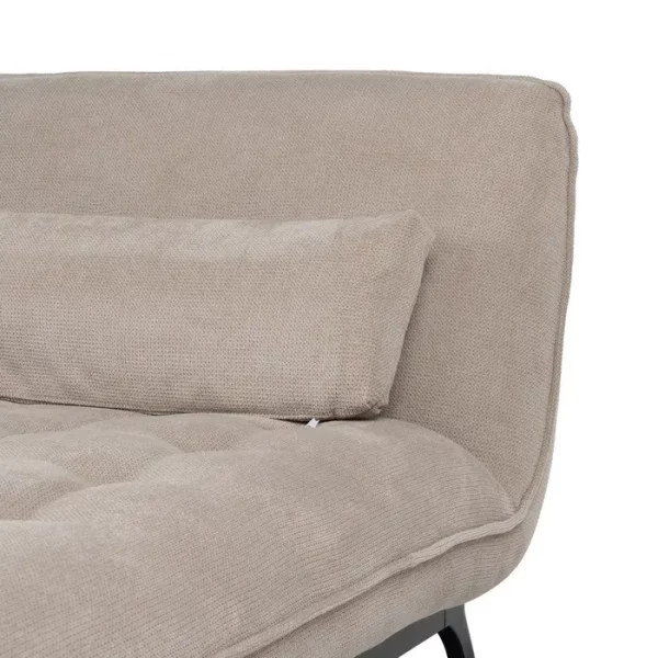 CHAISE-LOUNGER TAUPE TEJIDO-METAL 168 X 90 X 82 CM - Imagen 9
