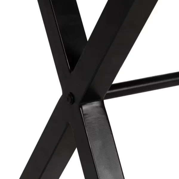 ESCRITORIO NATURAL-NEGRO MADERA DE MANGO 125 X 62 X 90 CM - Imagen 9