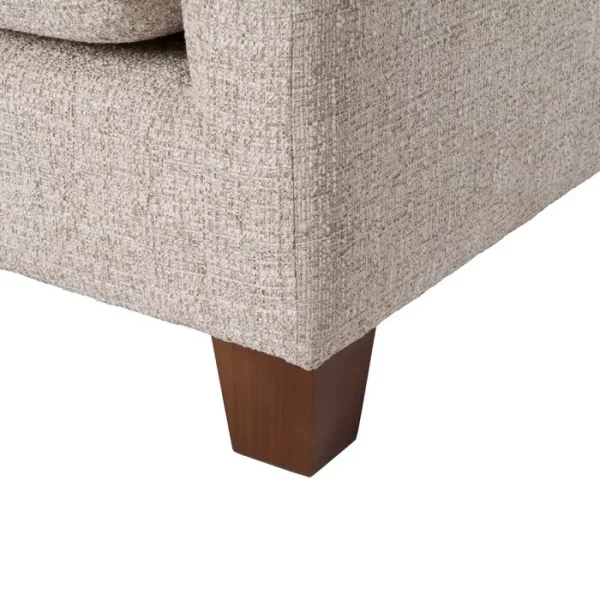 SOFÁ 3 PLAZAS BEIGE TEJIDO-MADERA 221 X 90 X 87 CM - Imagen 12