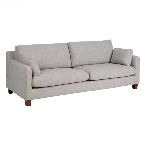 SOFÁ 3 PLAZAS GRIS TEJIDO-MADERA 221 X 90 X 87 CM - Imagen 3