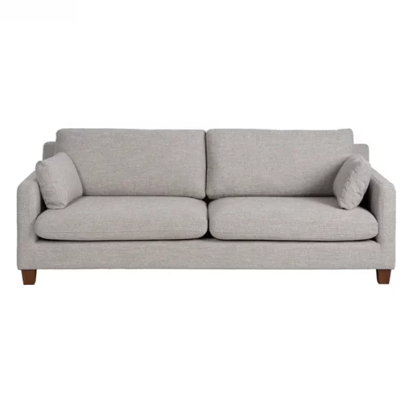 SOFÁ 3 PLAZAS GRIS TEJIDO-MADERA 221 X 90 X 87 CM - Imagen 4