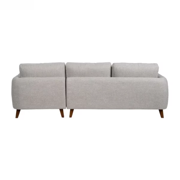 SOFÁ CHAISE LONGUE GRIS TEJIDO-MADERA 240 X 155 X 86 CM - Imagen 5
