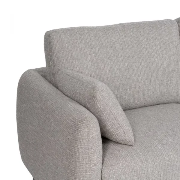 SOFÁ CHAISE LONGUE GRIS TEJIDO-MADERA 240 X 155 X 86 CM - Imagen 6