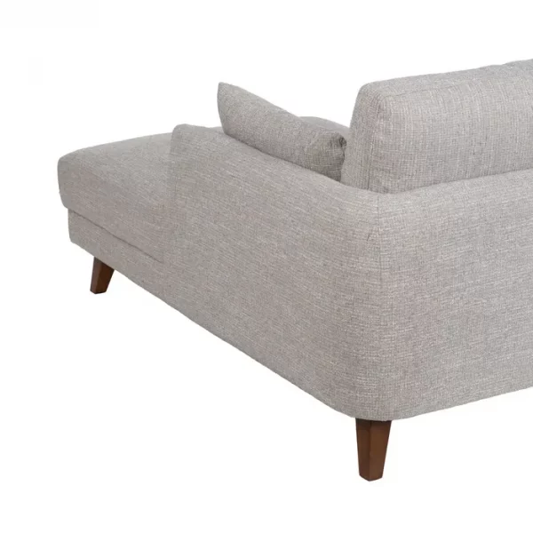 SOFÁ CHAISE LONGUE GRIS TEJIDO-MADERA 240 X 155 X 86 CM - Imagen 10