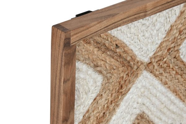 CUADRO YUTE ACACIA 40X3X60 GEOMETRICO 2 SURT. - Imagen 2