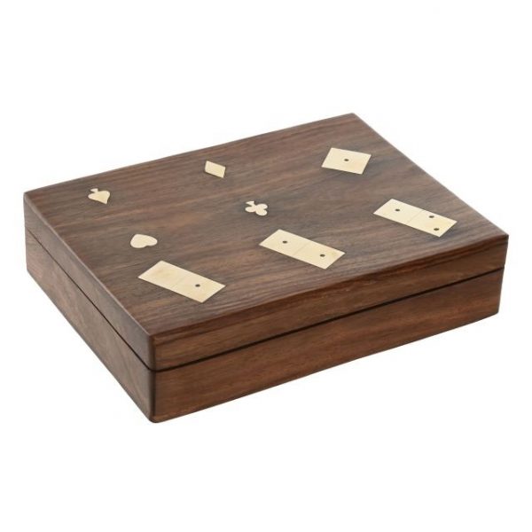 JUEGO SET 4 SHEESHAM LATON 20X15X5 3 JUEGOS MARRON - Imagen 2