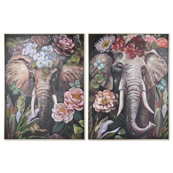 CUADRO LIENZO PS 92X4,5X122 ELEFANTE 2 SURT.