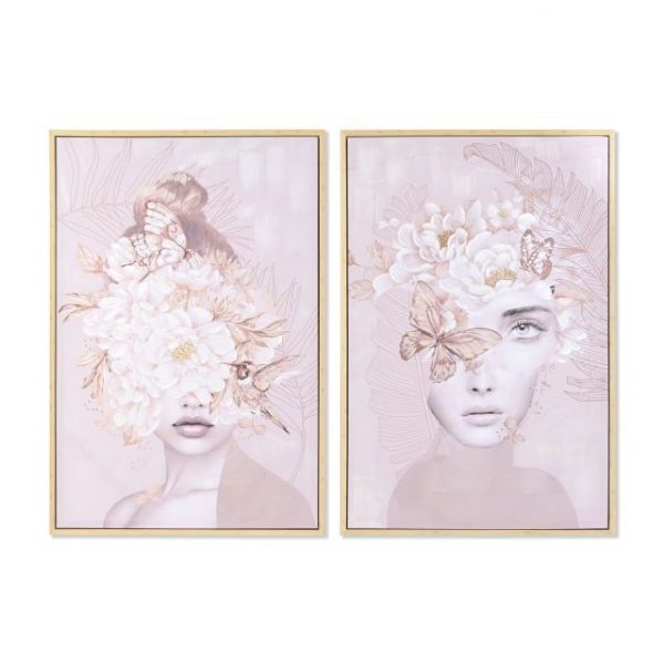CUADRO LIENZO PS 80X3,7X120 CHICA FLORES 2 SURT.