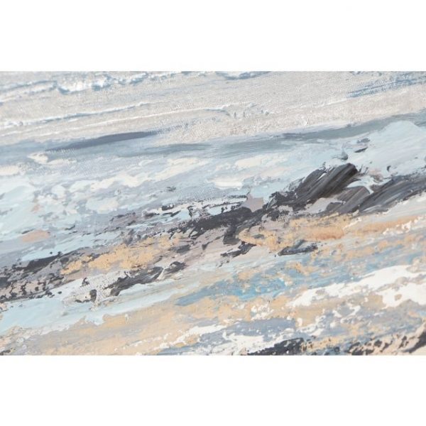 CUADRO LIENZO PS 156X4X106 PLAYA PINTADO MANO AZUL - Imagen 3