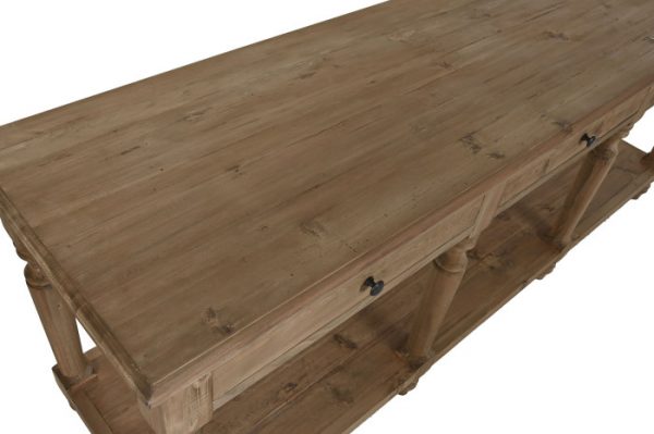 CONSOLA ABETO MADERA RECICLADA 200X55X78 - Imagen 4