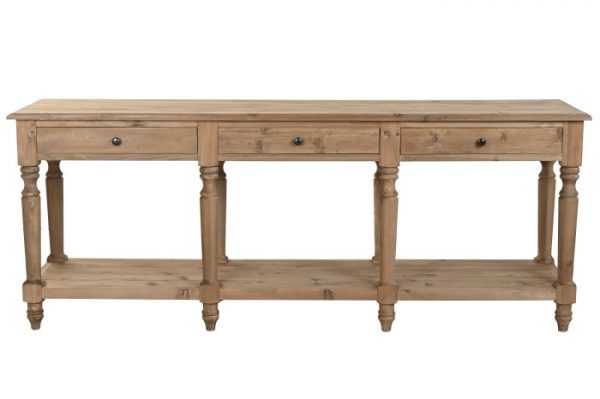 CONSOLA ABETO MADERA RECICLADA 200X55X78 - Imagen 2