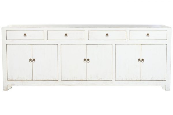 APARADOR OLMO MACIZO 220X42X85 6 PUE 4 CAJ - Imagen 2