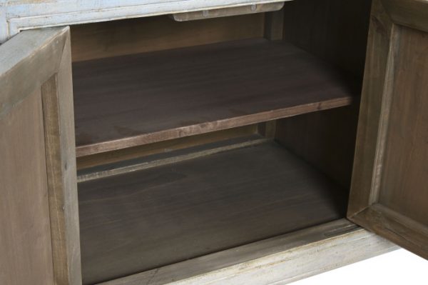 APARADOR OLMO MACIZO 220X45X85 6 PUE 6 CAJ - Imagen 5