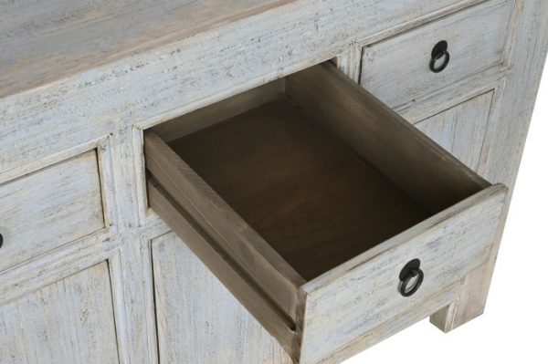 APARADOR OLMO MACIZO 220X45X85 6 PUE 6 CAJ - Imagen 8