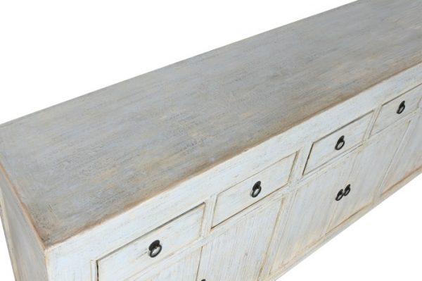 APARADOR OLMO MACIZO 220X45X85 6 PUE 6 CAJ - Imagen 9