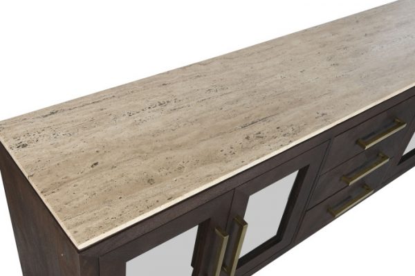 BUFFET MANGO MARMOL 200X40X70 TRAVERTINO - Imagen 5