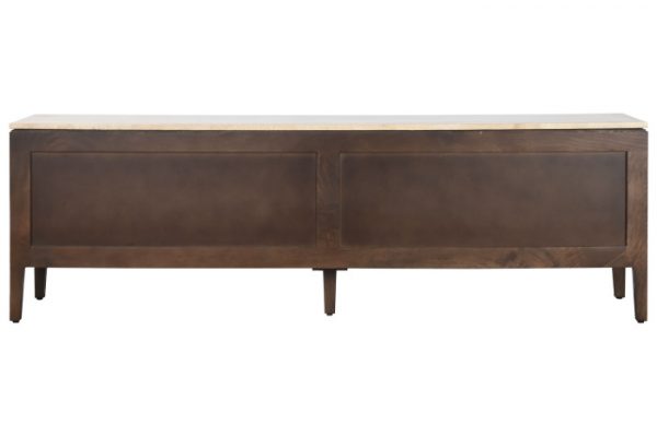 MUEBLE TV MANGO MARMOL 180X40X55 TRAVERTINO - Imagen 3