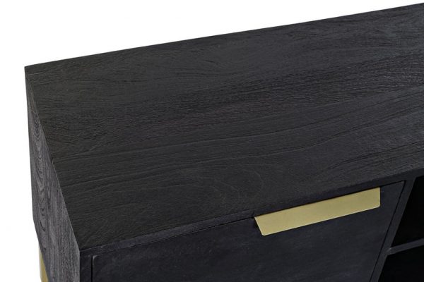 MUEBLE TV MANGO METAL 147X38X51 NEGRO - Imagen 2