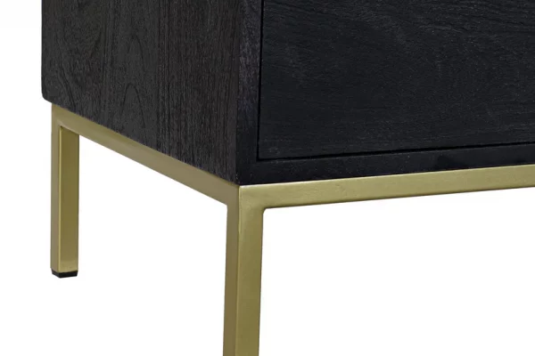 MUEBLE TV MANGO METAL 147X38X51 NEGRO - Imagen 3