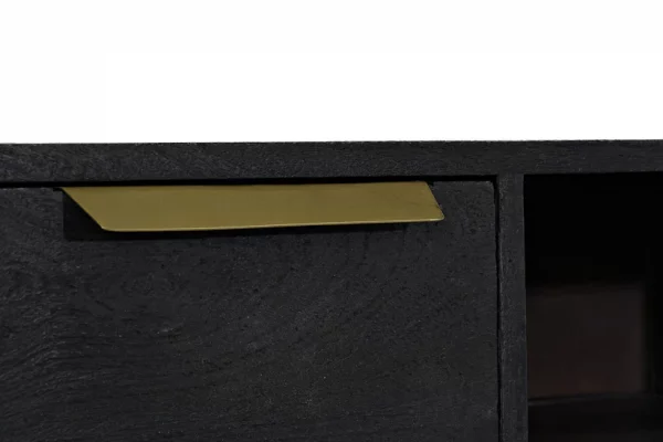 MUEBLE TV MANGO METAL 147X38X51 NEGRO - Imagen 4