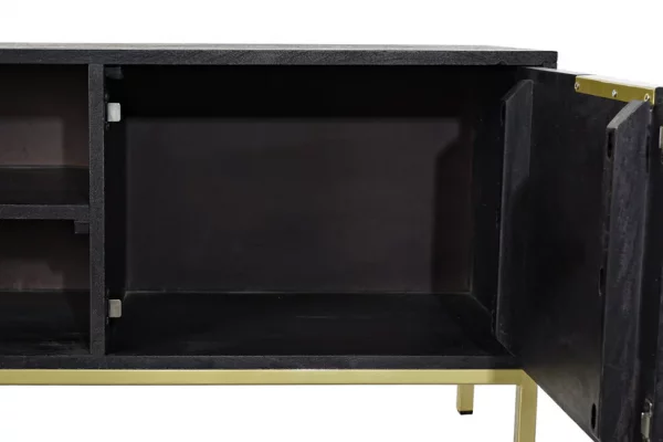 MUEBLE TV MANGO METAL 147X38X51 NEGRO - Imagen 5