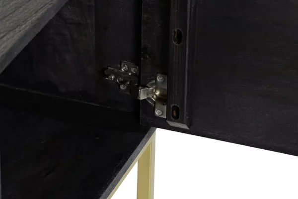 MUEBLE TV MANGO METAL 147X38X51 NEGRO - Imagen 6