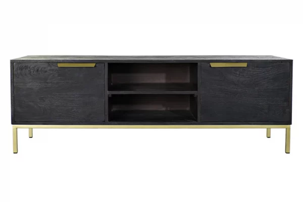 MUEBLE TV MANGO METAL 147X38X51 NEGRO - Imagen 7