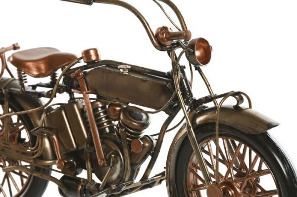 VEHICULO DECORACION METAL 31X8X15 MOTO PLATEADO - Imagen 3