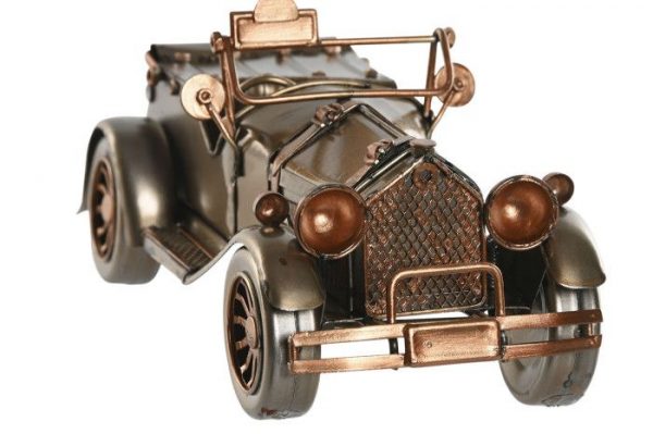 VEHICULO DECORACION METAL 21X9X10 PLATEADO - Imagen 3