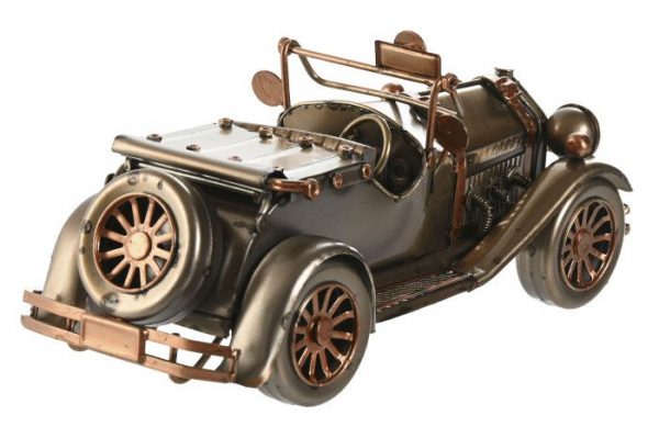 VEHICULO DECORACION METAL 21X9X10 PLATEADO - Imagen 4
