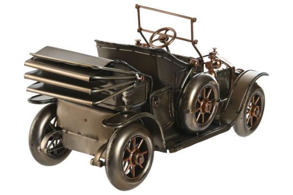 VEHICULO DECORACION METAL 35X14X18 PLATEADO - Imagen 4