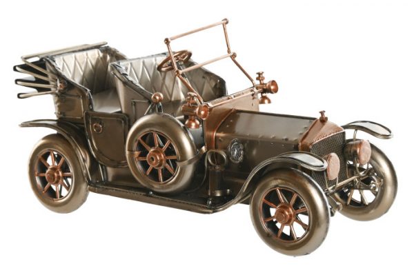 VEHICULO DECORACION METAL 35X14X18 PLATEADO - Imagen 2