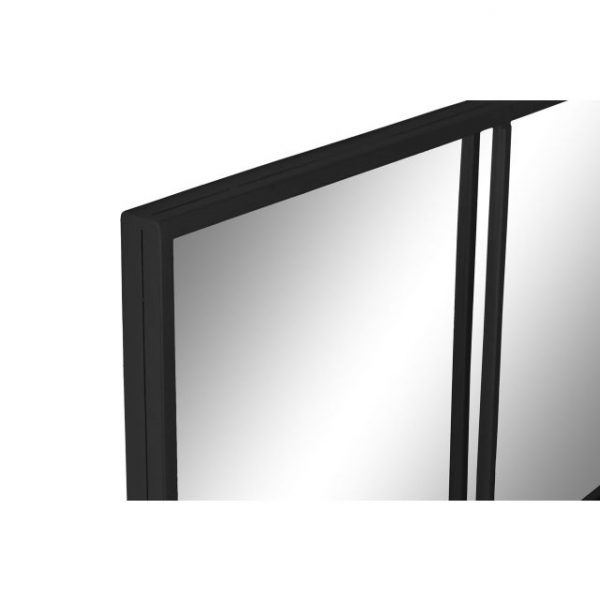ESPEJO HIERRO CRISTAL 122X2X122 VENTANA NEGRO - Imagen 2