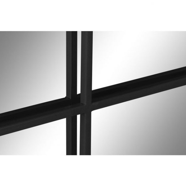 ESPEJO HIERRO CRISTAL 122X2X122 VENTANA NEGRO - Imagen 3