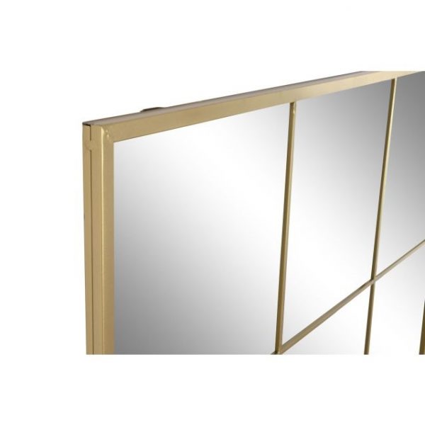 ESPEJO HIERRO CRISTAL 90X2X150 VENTANA DORADO - Imagen 2