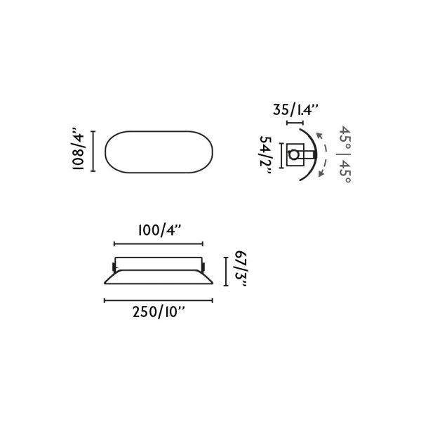 NOVO 250 APLIQUE BEIGE LED 5W 2700K - Imagen 7