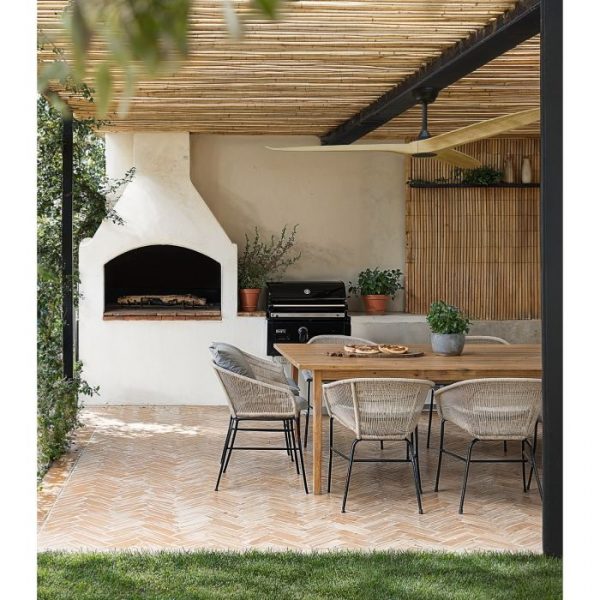 SULION NOVA XL VENTILADOR 185CM IP44 NEGRO MADERA NATURAL - Imagen 2