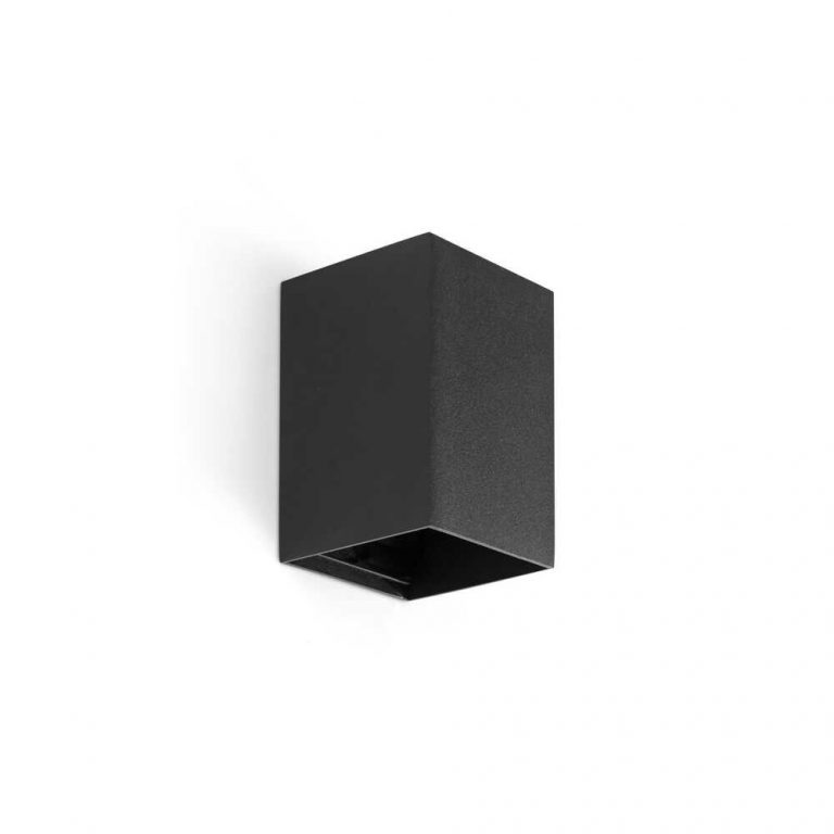 LUNE APLIQUE CUADRADO NEGRO LISO 1L 40531 FARO