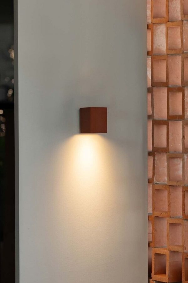 LUNE APLIQUE CUADRADO TERRACOTA LISO 1L 40533 FARO - Imagen 5