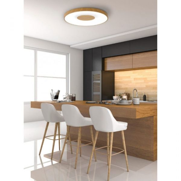 PLAFÓN LED 80W COIN MADERA 7565 MANTRA - Imagen 2