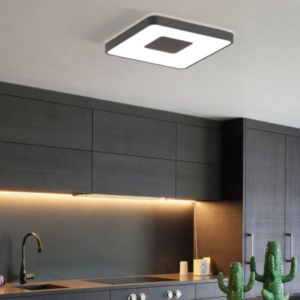 PLAFÓN LED 100W COIN CUADRADO NEGRO 7917 MANTRA - Imagen 2