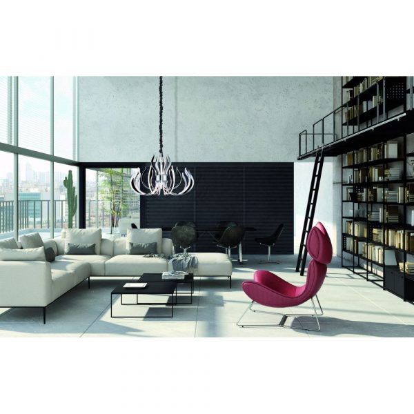MANTRA VERSAILLES LÁMPARA COLGANTE CROMO LED 103CM - Imagen 2