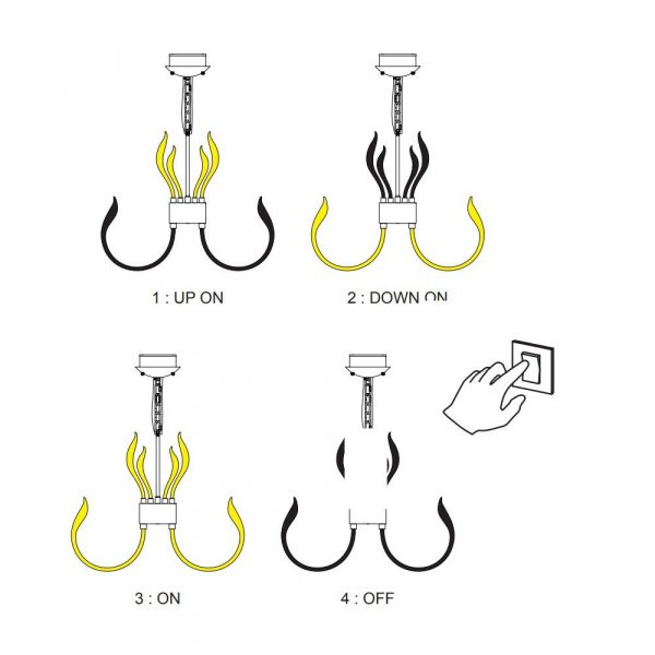 MANTRA VERSAILLES LÁMPARA COLGANTE CROMO LED 103CM - Imagen 3